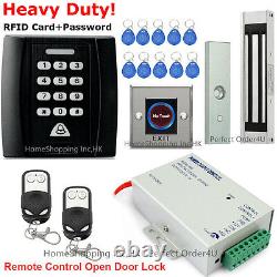 125KHz RFID Card+Password Access Control System+Magnetic Lock+2 Remote Controls