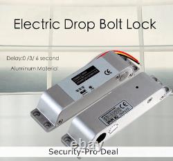 125KHz RFID Card+Password Door Access Control System+Drop Bolt Lock+Metal Exit