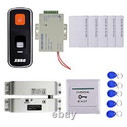 12V Fingerprint ID Card Reader Door Access Control System Kit 5Key
