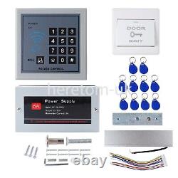 180KG Magnetic Lock Door Access Control RFID Keypad +10x RFID Card Home Security