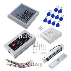 180KG Magnetic Lock Door Access Control RFID Keypad +10x RFID Card Home Security