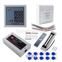 180KG Magnetic Lock Door Access Control RFID Keypad +10x RFID Card Home Security