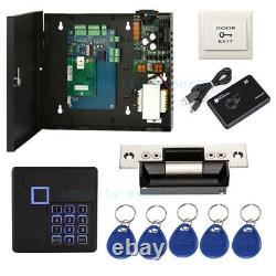 1 Door Access Control Board 220V Metal Power Box Keypad Reader ANSI Strike Lock