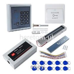 280KG Magnetic Lock Door Access Control RFID Keypad +10x RFID Card Home Security