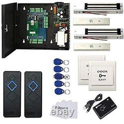 2 Doors Proximity RFID Card Access Control System with 600lbs Magnetic Lock