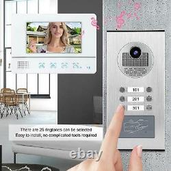 3 Apartment Video Doorbell Camera Intercom Door Phone Bell Access Control System
