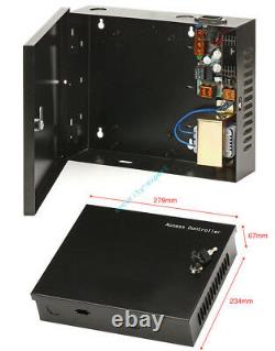 4 Doors TCP/IP Access Control Board System Kit ANSI Strike Lock AC230V Power Box