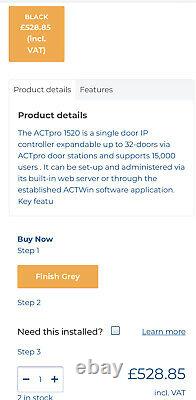 ACTpro 1520e Vanderbilt Access Control IP door Controller With PSU SEALED BOX