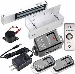 Access Control Inswinging Door 600Lbs Electromagnetic Lock Kit with Remote