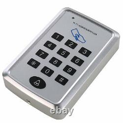 Access Control System Kit With Keypad Power Supply Strike Lock Exit Button Keyfob