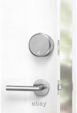 August Door Smart Lock Pro Wi-Fi Control Access Keyed Deadbolts Silver