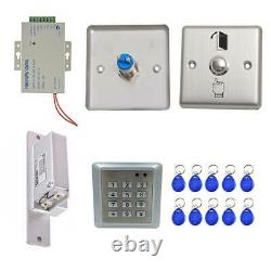 Card Door Access Control System with 125Khz 10 Keyfobs Home Security