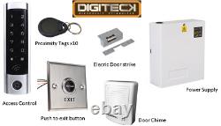 Complete access control kit proxy keypad maglock fobs chime door strike