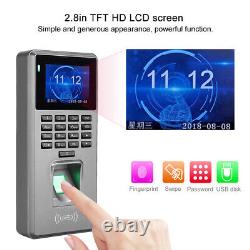DC 12V 2.8in TFT HD Display Fingerprint Password Card Door Access Control Wi HEN