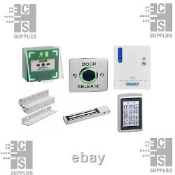 Deluxe Proximity Keypad Door Access Control Kit with No Touch Infrared Exit Button