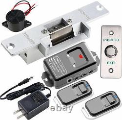 Door Access Control Kit with Electric Strike Lock Remote Control