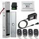 Door Access Control System Electric Magnetic Lock 4 Wireless Remote Controls Kit