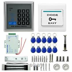 Door Access Control System Kit Electric Magnetic Lock RFID Reader Keypad 12V 3A
