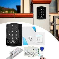 Door Access Control System NO Lock Remote Control Button Doorbell Power Supp TDM