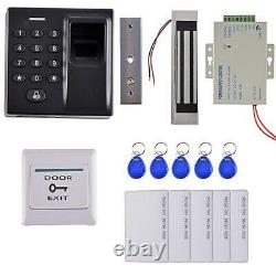 Door Access System with Fingerprint Access Controller 5 Keyfob Magnetic Lock