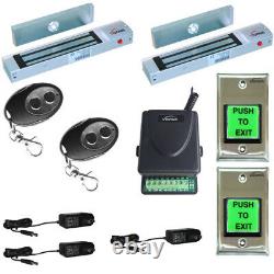 FPC-5008 Two door Access Control Outswinging Door 300lb Electromagnetic Lock Kit