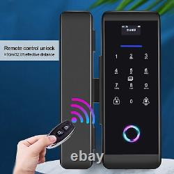 Fingerprint Password IC Card Glass Door Lock BT APP Control Alarm Access Con GDS