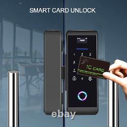 Fingerprint Password IC Card Glass Door Lock BT APP Control Alarm Access Con MPF