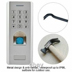 Fingerprint+Password Waterproof Keypad Door Entry Access Control System Lock SS