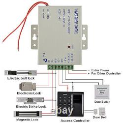 Fingerprint RFID CARD Access Control System Security Kit Electric Lock