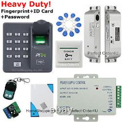 Fingerprint+RFID Card+Password Door Access Control +Door Drop Bolt Lock+ Remote