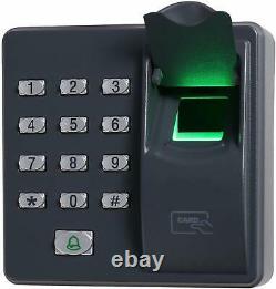 Fingerprint RFID ID Card Access Control Unit Kit With 600lbs Force Magnetic Lock