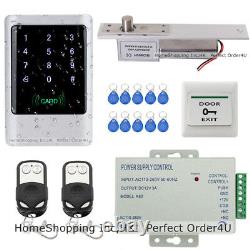 IP68 Waterproof RFID Card+ Password Door Access Control+Drop Bolt Lock+ 2Remotes