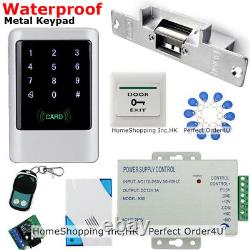 IP68 Waterproof RFID Card+Password Door Access Control+Strike Lock+Bell+1Remote