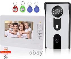 KDL 7 Video Doorbell Door Phone Intercom System RFID Access Control with Two