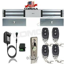 Kit access control maglock 600 lb double magnetic lock 280 kg double entry door