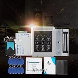 Magnetic Door Lock Access Control System Kit Keyfobs Password Home Security