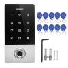 Metal Access Control Fingerprint Card Reader For Door Lock With 10 Key Buckl Uk