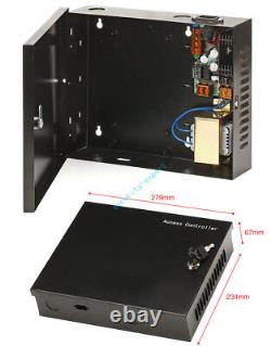 Network 2 Door Access Control Panel System Kit AC230V Power Box ANSI Strike Lock