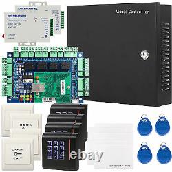 Network RFID Access Control Panel Kit With Power Supply Keypad Reader for 4 Door