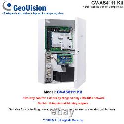New Geovision GV-AS4111K 4-Door Professional Access Controller Kit