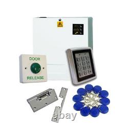Proximity RFID Keypad Access Control Door Entry Kit with Fobs PSU & Lock Release