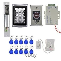 RFID Access Control System with 10pcs Electric Doorbell Keychain Door Lock