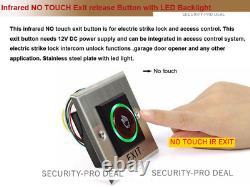 RFID Card&Password Door Access Control Kit+ Electric Striker Lock+Touchless Exit