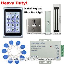 RFID Card + Password Door Access Control System+ Door Magnetic Lock+ Metal Exit