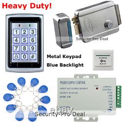 RFID Card + Password Metal Door Access Control +Electric Door Lock +Exit Button