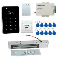 RFID Card Tag Reader Touch Keypad Password Door Access Control Magnetic Lock Kit