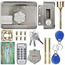 Smart Electric Door Lock Access Control Single Head ID Card Remote Control Keys