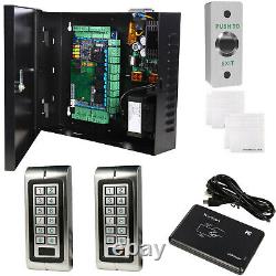 TCP/IP Network 4 Door Access Control Board Kit with Power Box with keypad