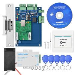 TCP/IP Network Panel Magnetic Door Lock Entry Exit Access Control System Kit SS