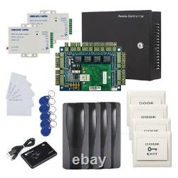 TCP/IP Wiegand Access Control Panel Board Kit AC230V Metal Power Box for 4 Doors